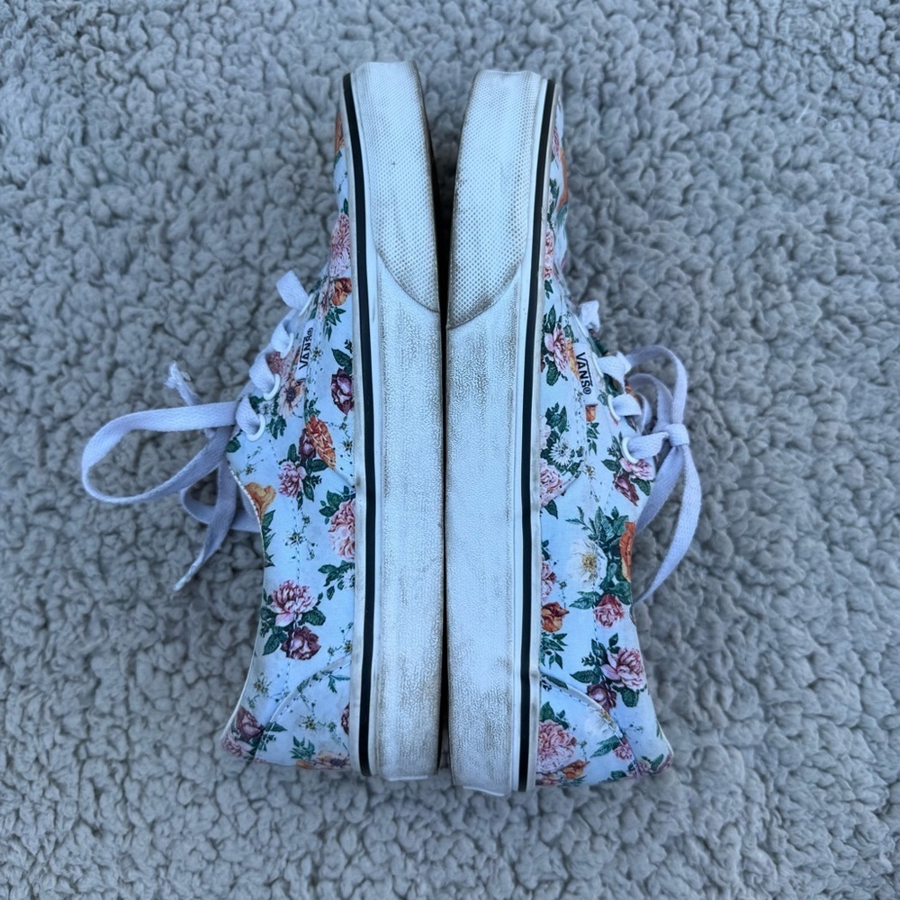 Vans, light blue Era Garden Floral Flower Design shoe Women’s 7 - Picture 3 of 8